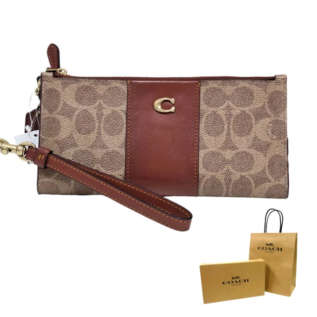 【COACH】專櫃禮盒版 大款 手拿包 滿版熊熊款 零錢包 男生女生通用(Coach C6601B) 歷史價格詳細信息