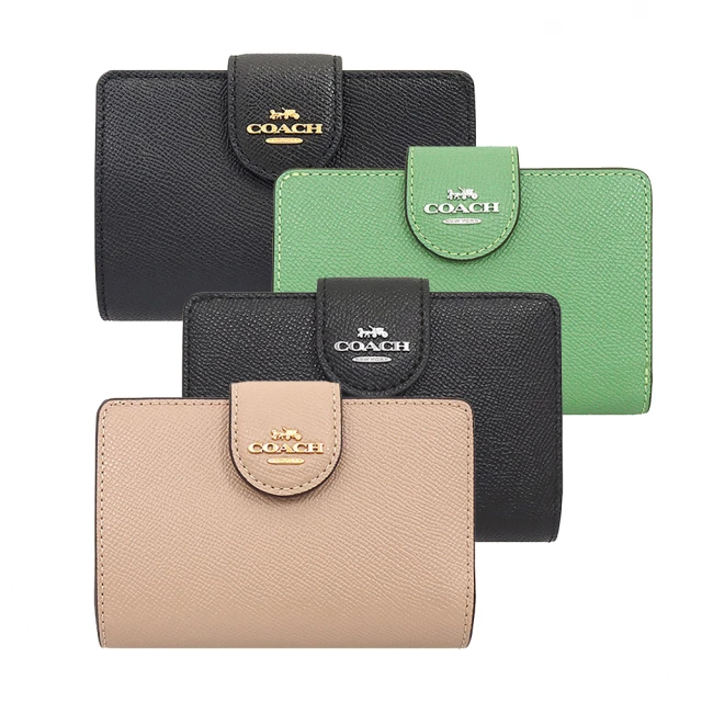 COACH 6390 經典馬車 LOGO 防刮扣式中夾.黑(金銀釦可選) 歷史價格詳細信息