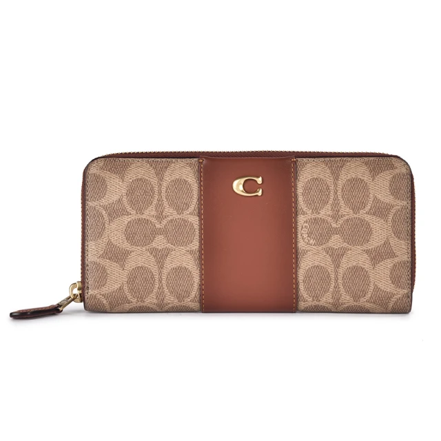 【COACH】專櫃款咖啡馬車x粉x桃紅PVC大款手拿收納包 歷史價格詳細信息