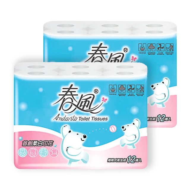 春風 極地冰紛雙色細柔抽取式衛生紙(100抽*12包*6串/箱) 廠商直送(津) 大樹 歷史價格詳細信息
