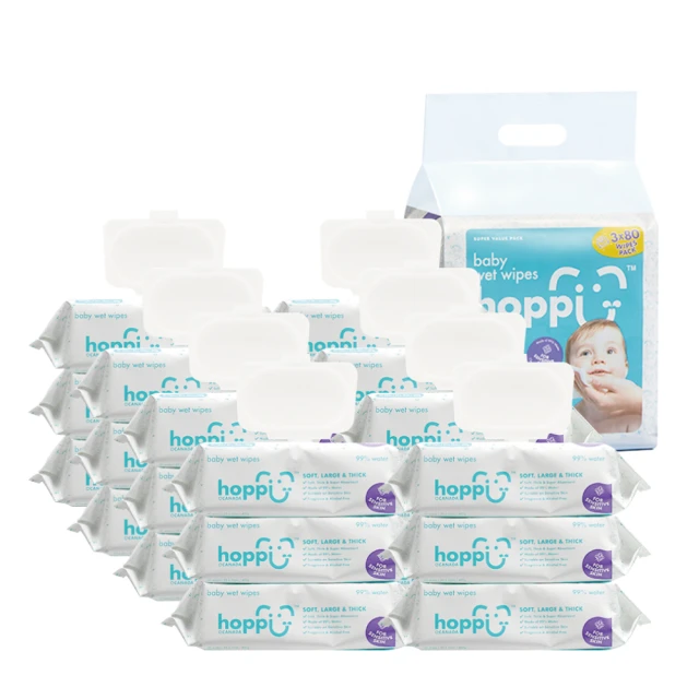 【Hoppi】純水嬰兒濕紙巾80抽經濟包；12包組 歷史價格詳細信息