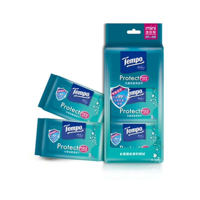 Tempo  抗菌倍護濕巾 迷你裝-貓福珊迪限量款(電商版)(8抽×20包) 歷史價格詳細信息
