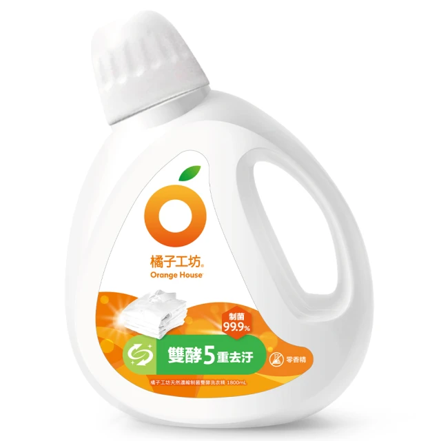 橘子工坊 天然無香精制菌洗衣精1+1(瓶裝1800ml+補充包1500ml 洗淨病毒/低敏親膚/去味除臭/雙酵去污) 歷史價格詳細信息