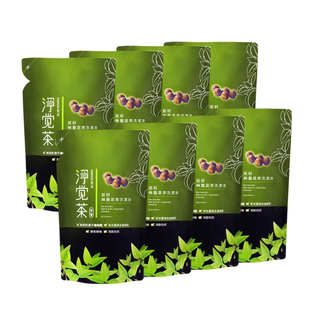 【茶寶茶籽】淨覺茶 茶籽碗盤蔬果洗潔液1瓶+補充包12包(經典特惠組) 歷史價格詳細信息