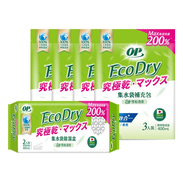 【OP】Ecodry 除溼 防霉味 香氛集水袋除濕盒 雪松清香(400ml 組合 1盒4補) 價格比較,價格查詢,歷史價格詳細信息