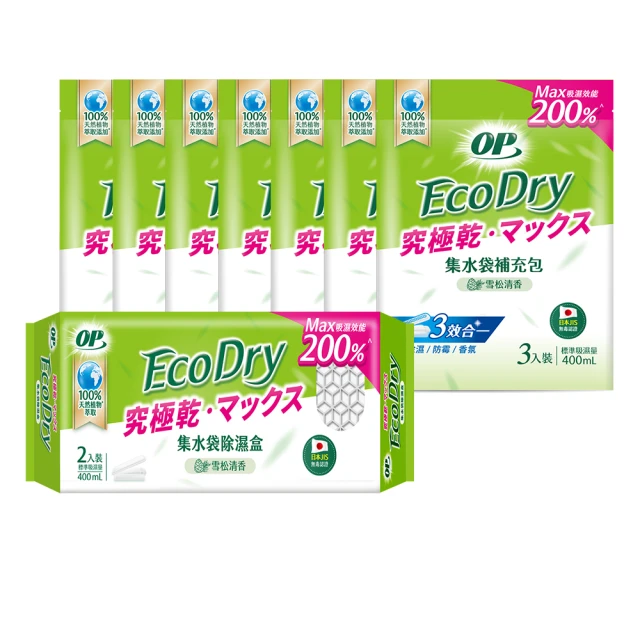 【OP】Ecodry 除溼 防霉味 香氛集水袋除濕盒 雪松清香(400ml 組合 1盒4補) 歷史價格詳細信息