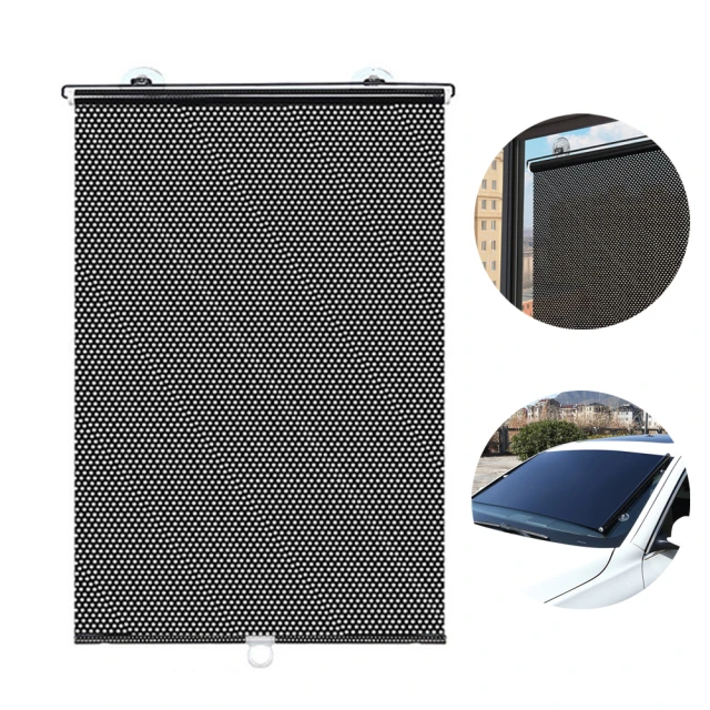 免打孔陽吸盤式遮陽簾臥室隔熱遮光窗簾家用辦公伸縮簾卷簾 歷史價格詳細信息