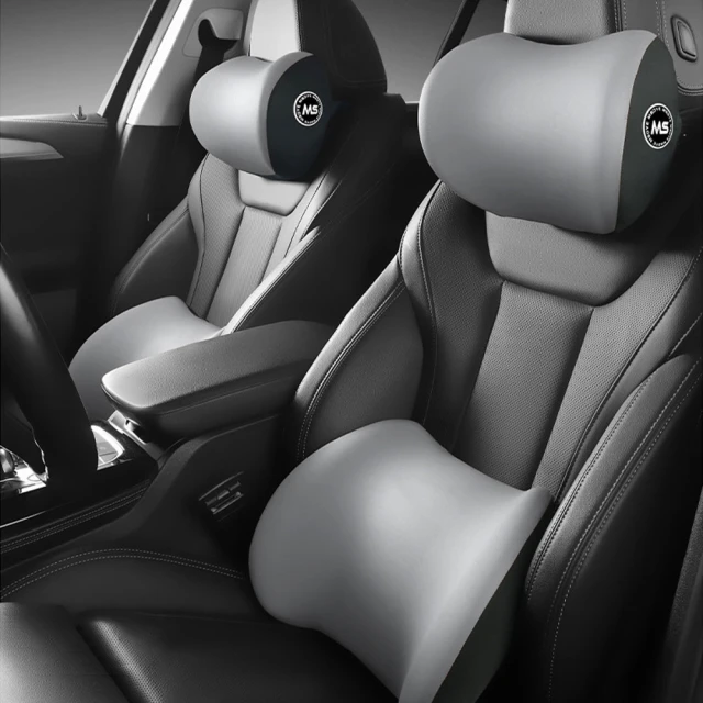 汽車頭枕腰靠 記憶棉頭枕腰靠套裝 護頸枕腰枕腰靠墊座椅靠背適用於豐田本田日產馬自達福特福斯現代寶馬奧迪富豪凌志三菱賓士鈴-朴舍居家 歷史價格詳細信息