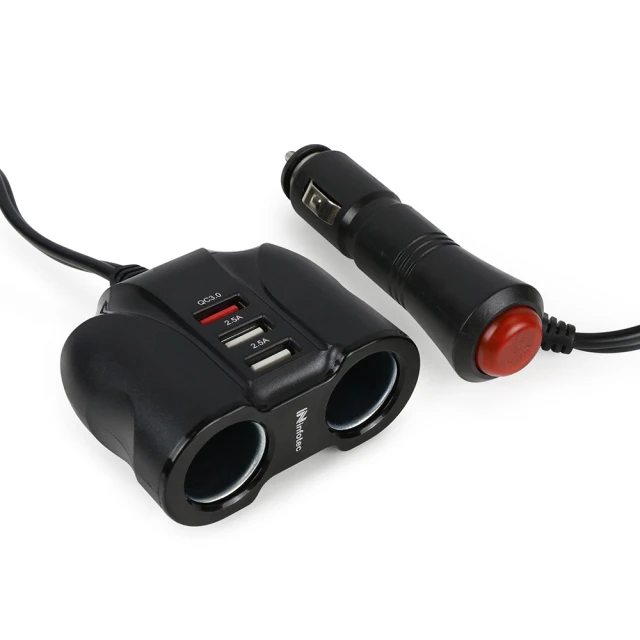 infotec QC3.0 帶線4埠USB前後座車充(1.7M) 歷史價格詳細信息