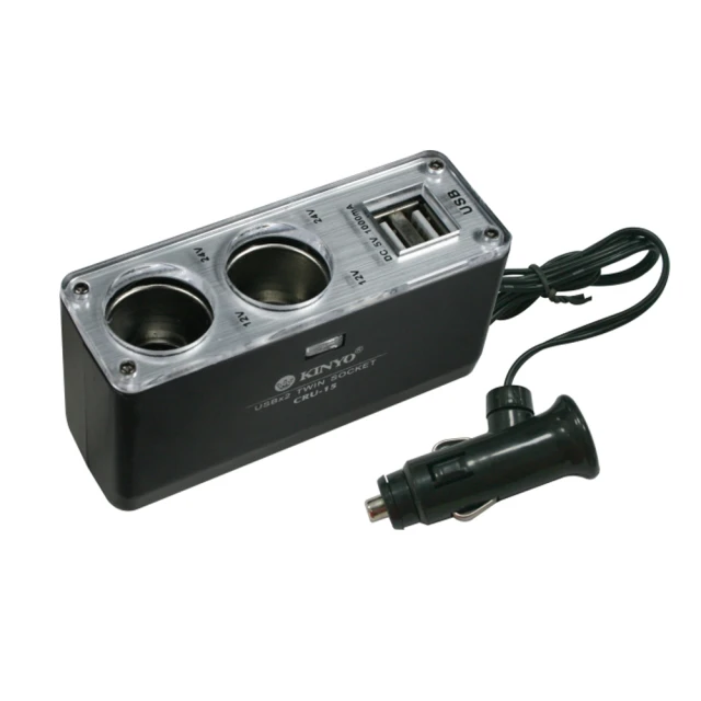 KINYO 2孔車用點煙器擴充座+USB充電槽(CRU-14) 歷史價格詳細信息
