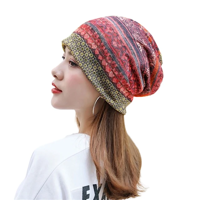 【89 zone】法式優雅薄款透氣 運動帽 騎行帽 套頭帽 防風帽 頭巾帽(小方格紫/紅/藍) 歷史價格詳細信息