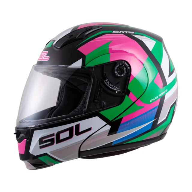 【SOL】SM-3 原子動力 黑/黃藍 可樂帽 全罩式 MD-04(可掀式安全帽│鏡片│內襯│輕量化) 歷史價格詳細信息