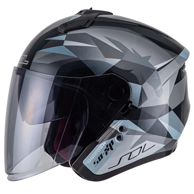 【SOL】SO-XP 動力 黑/藍 3/4罩(開放式安全帽│機車│內襯│半罩│內藏墨鏡) 歷史價格詳細信息