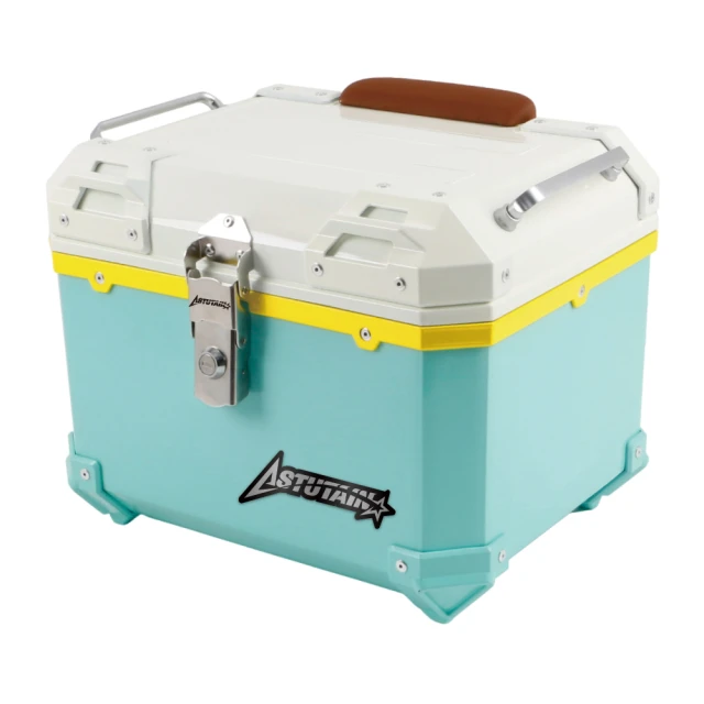 【Astutain】阿斯圖坦 30L 塑合金烤漆車尾箱 機車後箱 機車後備箱 機車置物箱 機車行李箱(圓角/極光銀) 歷史價格詳細信息