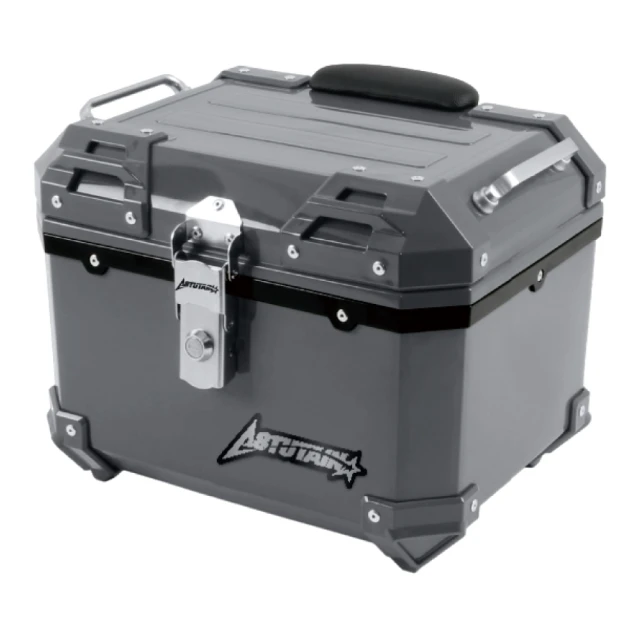 【Astutain】阿斯圖坦 30L 塑合金烤漆車尾箱 機車後箱 機車後備箱 機車置物箱 機車行李箱(圓角/極光銀) 歷史價格詳細信息