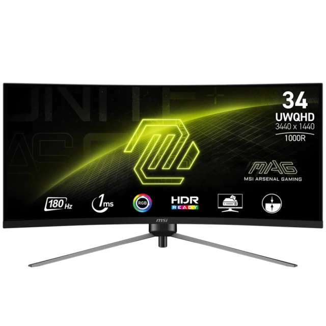 【MSI 微星】MAG 345CQR 34型 180Hz VA 曲面電競螢幕(1ms/1000R/Adaptive Sync) 歷史價格詳細信息