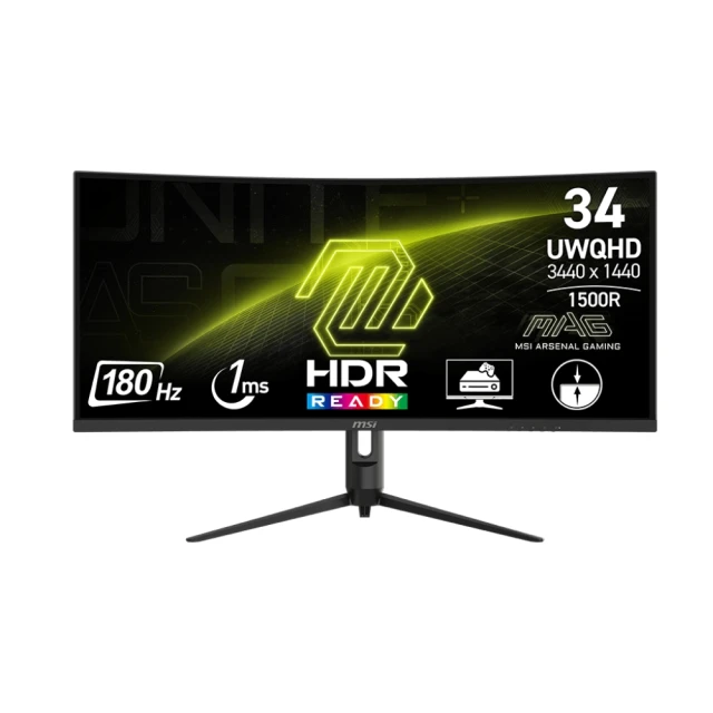 【MSI 微星】MAG 345CQR 34型 180Hz VA 曲面電競螢幕(1ms/1000R/Adaptive Sync) 歷史價格詳細信息