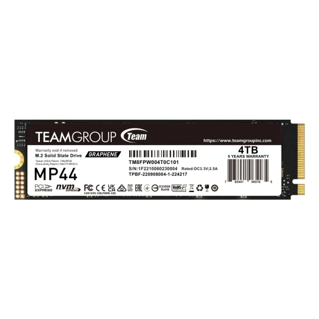 【Team 十銓】MP44Q 4TB M.2 PCIe 4.0 SSD 固態硬碟(讀7400MB ; 寫6500MB) 歷史價格詳細信息