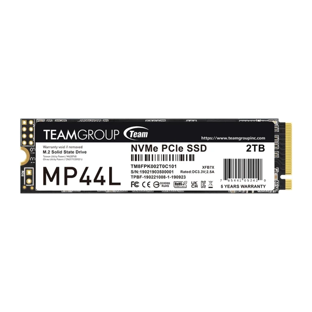 【Team 十銓】MP44S 2TB M.2 2230 PCIe 4.0 SSD 固態硬碟(讀5000MB ; 寫3500MB) 歷史價格詳細信息