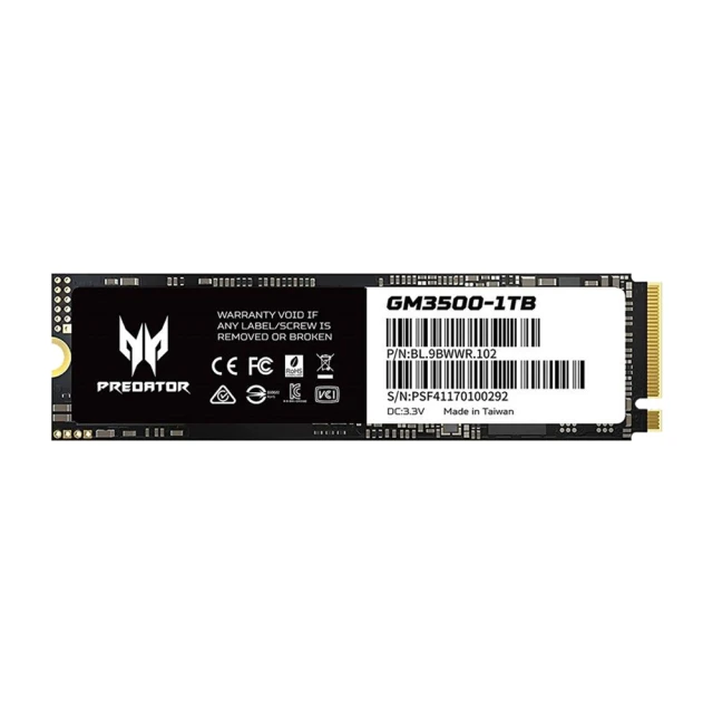 Acer Predator GM3500 1TB M.2 2280 PCIe Gen3x4 SSD固態硬碟 歷史價格詳細信息