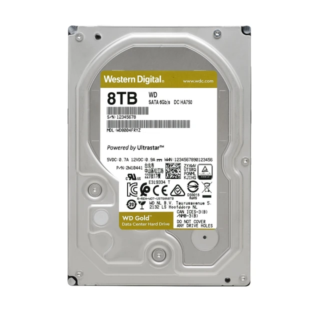 WD【金標】(WD8004FRYZ) 8TB/7200轉/256MB/3.5吋/5Y 歷史價格詳細信息