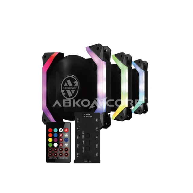 【ABKONCORE】 颶風系列 RGB風扇 (三顆裝) 1680萬色SYNC AB-Hurricane-3 歷史價格詳細信息