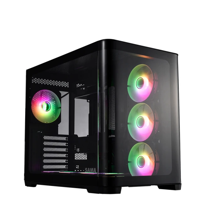 黑色先馬SAMA坦克機箱 側透 水冷版 電源下置 送2個機箱風扇 歷史價格詳細信息