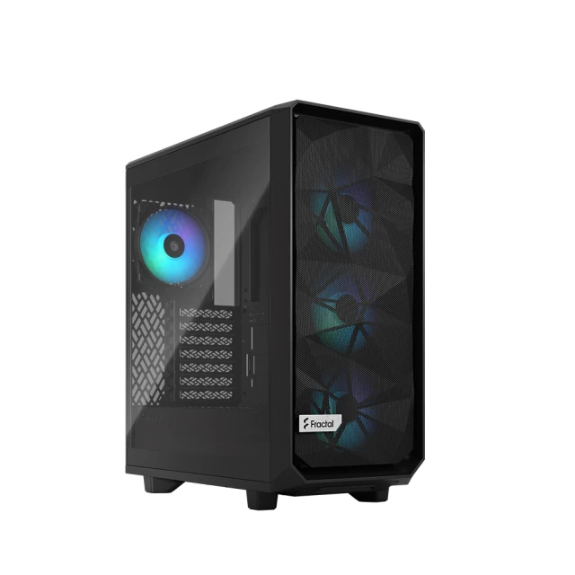 【Fractal Design】Meshify 2 Compact RGB Black TG Light Tint 鋼化玻璃透側電腦機殼-黑 歷史價格詳細信息