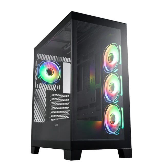 黑色先馬SAMA坦克機箱 側透 水冷版 電源下置 送2個機箱風扇 歷史價格詳細信息