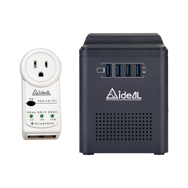 愛迪歐IDEAL【1+1雙組合】穩壓器(PS-379U-800) X 突波保護器(電源鎖-15A) 歷史價格詳細信息
