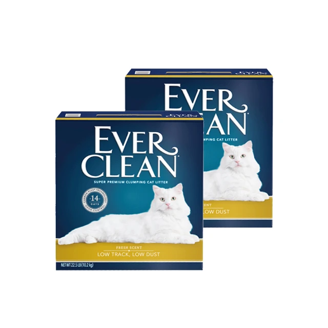 【EverClean 藍鑽】粗顆粒清香結塊貓砂22.5lb/10.2kg*2盒 歷史價格詳細信息