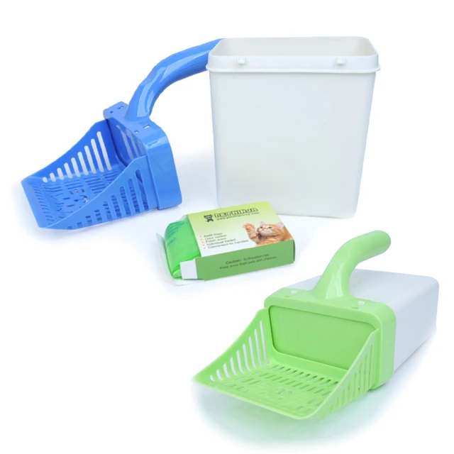 【貓砂鏟】一體式貓砂鏟 自帶垃圾桶 鏟屎便捷 垃圾袋 歷史價格詳細信息