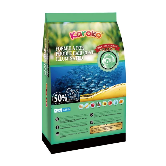 KAROKO 渴樂果 貴賓成犬/貴賓狗增艷亮毛配方飼料 1.2kg/8.8kg 狗飼料 送贈品 歷史價格詳細信息