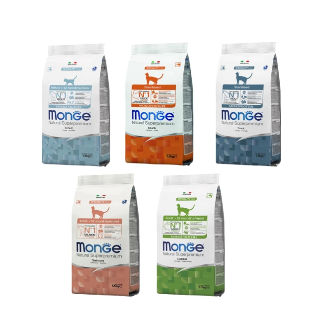 Monge 瑪恩吉 天然全能 結紮貓配方-1.5kg(鱒魚/鴨肉) 歷史價格詳細信息