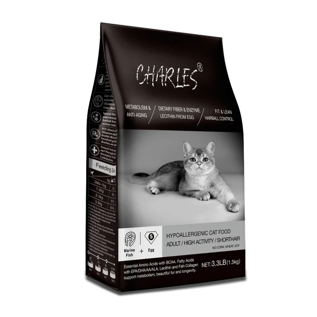 CHARLES 查爾斯無穀貓糧(雙鮮凍乾) 成貓/幼母貓  1.5KG/5KG 無穀貓飼料 歷史價格詳細信息