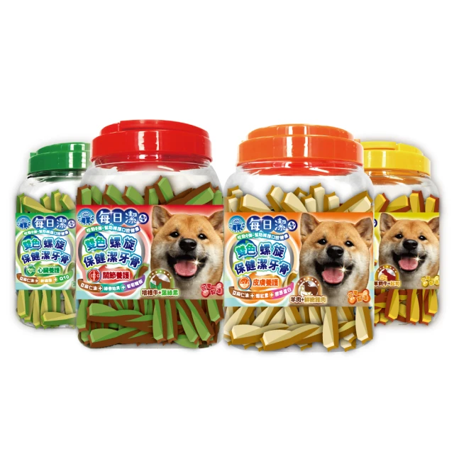喜樂寵宴 每日潔 雙色螺旋保健潔牙骨 袋裝290g/桶裝800g 機能保健配方 台灣製造 狗潔牙骨『WANG』 歷史價格詳細信息