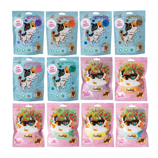 【CatFeet】呼嚕愛乾淨-薄荷化毛潔牙餡餅 60g*12包組(貓零食) 歷史價格詳細信息