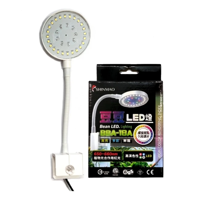 【SHINMAO 欣茂】豆豆夾燈 白色/高亮度/多彩/鮮豔/高演色性6段調光LED燈(紅.藍.綠.白LED燈觸摸開關18A白) 價格比較,價格查詢,歷史價格詳細信息