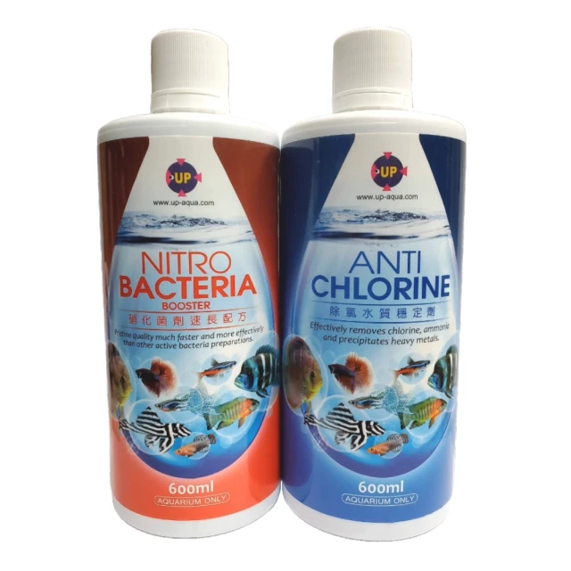 【UP 雅柏】硝化菌劑+除氯氨水質穩定劑4000ml×2 硝化/水穩/換水必備(淡海水觀賞魚魚缸使用4L×2) 歷史價格詳細信息
