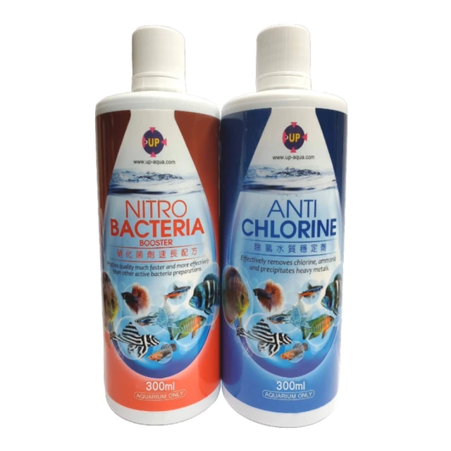 【UP 雅柏】硝化菌劑+除氯氨水質穩定劑4000ml×2 硝化/水穩/換水必備(淡海水觀賞魚魚缸使用4L×2) 歷史價格詳細信息