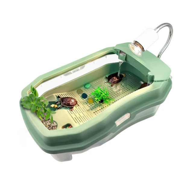 烏龜缸烏龜飼養缸家用曬臺造景別墅龜箱專用過濾循環一體養烏龜缸 歷史價格詳細信息