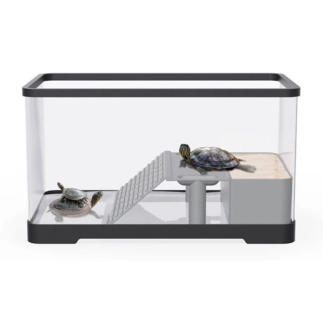 烏龜缸烏龜飼養缸家用曬臺造景別墅龜箱專用過濾循環一體養烏龜缸 歷史價格詳細信息