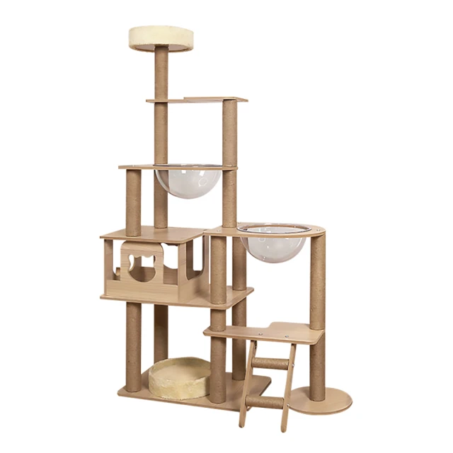 【Apet愛佩寵物】大型落地式貓跳台-I款(50x50x145cm/木製/太空艙/小屋/貓屋/貓床/貓爬架) 歷史價格詳細信息