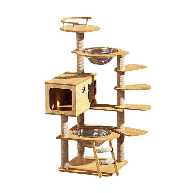 【Apet愛佩寵物】大型落地式貓跳台-I款(50x50x145cm/木製/太空艙/小屋/貓屋/貓床/貓爬架) 歷史價格詳細信息