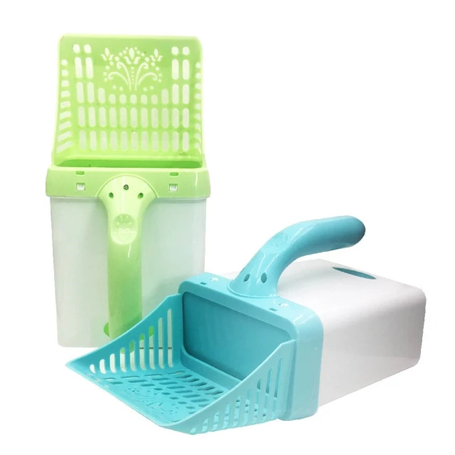 【貓砂鏟】一體式貓砂鏟 自帶垃圾桶 鏟屎便捷 垃圾袋 歷史價格詳細信息