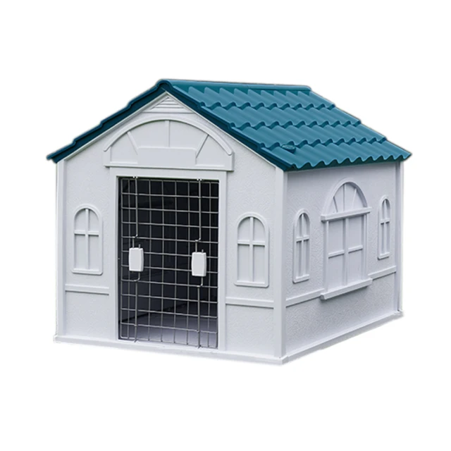 塑料狗籠-413L藍色/灰色+門(美國塑膠狗籠/不鏽鋼門/開天窗超通風/寵物柵欄/寵物籠/塑料別墅狗籠) 歷史價格詳細信息