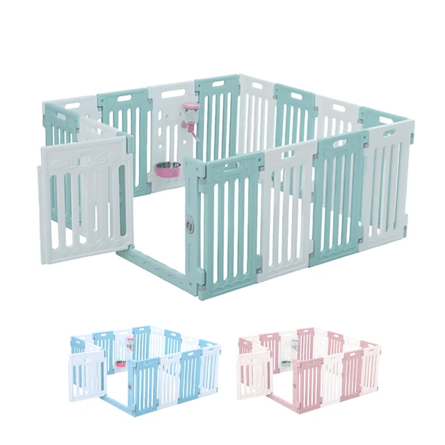 【大聯萌】寵物圍欄中小型犬室內家用柵欄加高款65公分(17片裝自由組合3色可選) 歷史價格詳細信息