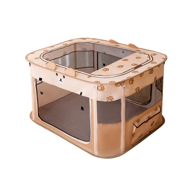 【萌貝貝】超大號90cm 小熊造型寵物遊戲帳篷(可折疊遊戲屋 產房 貓狗通用 寵物圍欄) 價格比較,價格查詢,歷史價格詳細信息