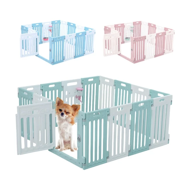 【大聯萌】寵物圍欄中小型犬室內家用柵欄加高款65公分(17片裝自由組合3色可選) 歷史價格詳細信息