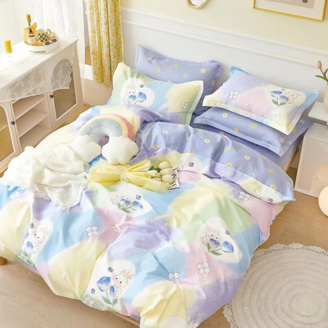 【eyah】100%寬幅精梳純棉單人床包雙人被套三件組-魯夫人呢 歷史價格詳細信息